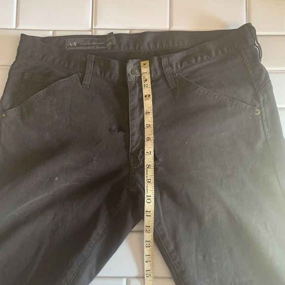 Armani Exchange Jeans Adult Sz 34R Black Slim Fit Stretch Denim Casual Men’s - Picture 9 of 16
